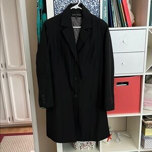 Anne Klein Classic Black Overcoat